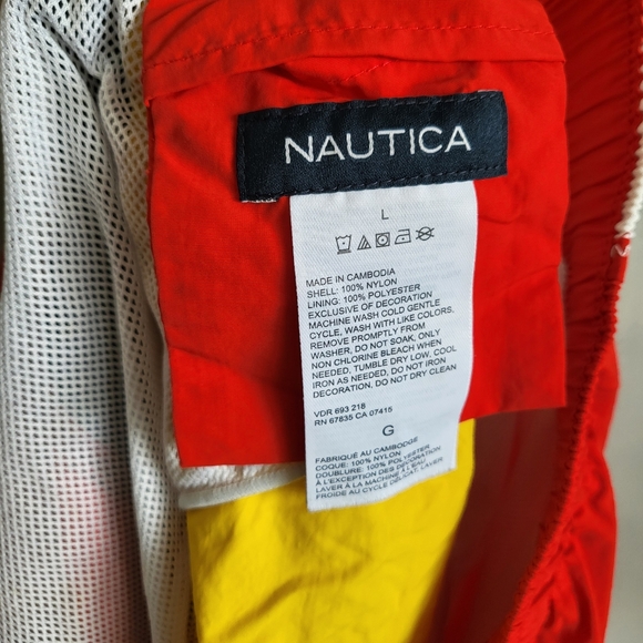 NAUTICA COLORBLOCK PATCHWORK SWIM TRUNKS Size L - Picture 9 of 10